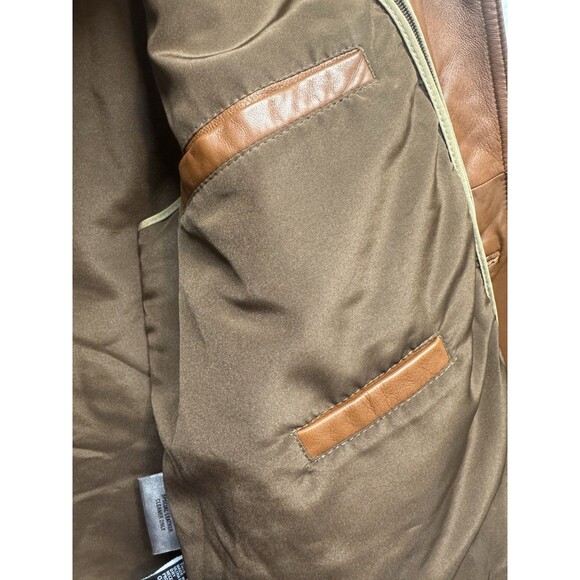 Vintage Wilsons Leather Pelle Studio Mens XL Brown Insulated Leather Jacket Coat - Picture 9 of 16